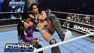 WWE 2K25 SMACKDOWN - AJ LEE (W/PAIGE) VS JESSICA