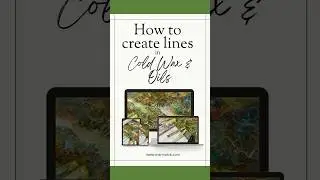 Cold wax medium techniques: how to create line in your painting #oilpainting #coldwax mixedmediaart
