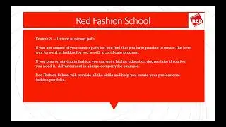 Why RED Fashion School is a great choice
