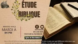 EN DIRECT | Étude biblique | Église de Dieu Delmas 17 | Mardi 27 Janvier 2026