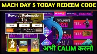 FFPL Redeem Code 22 January  | Day 5 Redeem Code Free Fire | FFPL Dream Team Day 5 Redeem Code