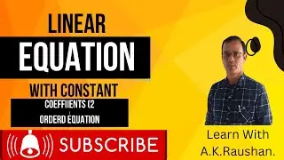 Linear Equation with constant coeficients|Differential Equation|ytstdio|viralvideo|Maths A.K.Raushan