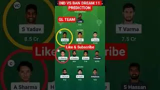 IND vs BAN Dream11 Prediction|IND vs BAN Dream11 Team|IND vs BAN Asia Cup|