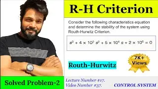 RH Criterion | Solved Problem-2 | Control System