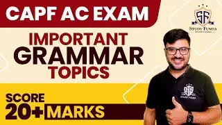 CAPF AC EXAM IMP GRAMMAR TOPICS : Score 20+ Marks