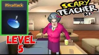 Scary Teacher Level 5 || Pin Attack || #scaryteacher #scarygaming #gameplay