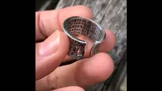 Lotus Seedpod Heart Sutra Ring