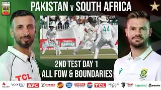 All FOW & Boundaries | Pakistan vs South Africa Test Series 2025 | 2nd Test Day 1 | PCB | M2R1U