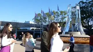 Scenic View of EPCOT Flags