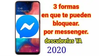 ✔top 3 formas en que te  pueden bloquear por messenger. TRUCO RAPIDO 2020.