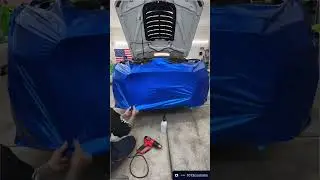 How to WRAP a Ford Shelby GT500 front bumper! #ford  #gt500wrap #shelby #mustang #carwrapping