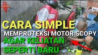 CUCI MOTOR SCOOPY 2020 WARNA MERAH DOFF