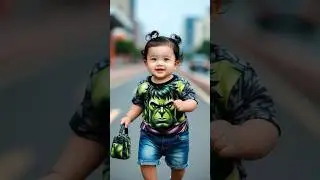 Cute Baby Girl Walking Hulk Dress #shorts #viralshorts