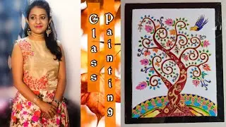 Abstract Tree Glass Painting | Tutorial