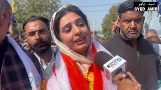 *Interview of Aam Adami party candidate Deeba khan , submitted his nomination papers in Budgam*