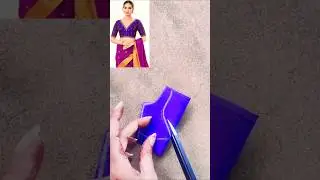 New Blouse ki V front neck design ki cutting and stitching✂️🪡✂️#shorts #youtubeshorts #song #blouse
