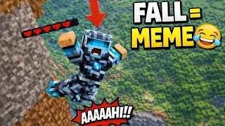 Minecraft But Fall Damage = MEME SOUND 😂 | OP Reactions!