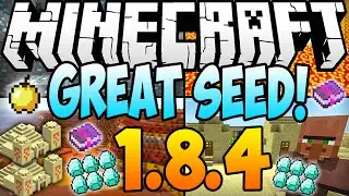 ✔ Minecraft 1.8.4 Seeds - 34 DIAMONDS, 3 VILLAGES, 2 DUNGEONS, 4 TEMPLES, STRONGHOLD! (1.8 Seed)