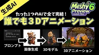 【Meshy6Preview】誰でも数分で&ldquo;プロンプトから3Dアニメーション&rdquo;を作れる！オールインワンAI生成ツールMeshy AI