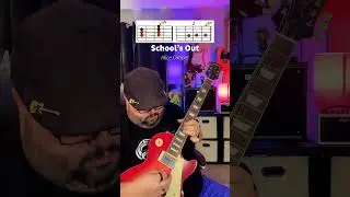 School&rsquo;s Out by Alice Cooper Guitar Tutorial! #shorts #guitar #youtubeshorts #music #guitarra