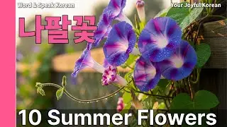 🌸봄여름꽃 10개 + 10 문장 + 미니테스트🌸10 весенне-летних цветов Кореи + 10 предложений | Word & Speak Korean #7