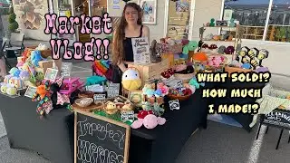 MARKET VLOG!! How much $$$ I made?!