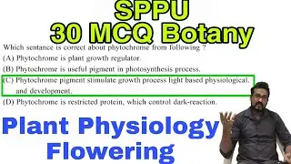 30 MCQ On Physiology of Flowering with Answers | SPPU Online Exam 2021 | Botany Question Bank
