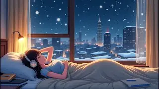 Snowy Cityscape Lofi Vibes 🌃 | Relaxing Music for Studying, Sleeping & Chilling