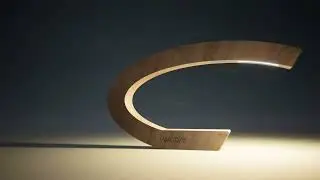 Handmade Led Lamp from solid walnut wood.