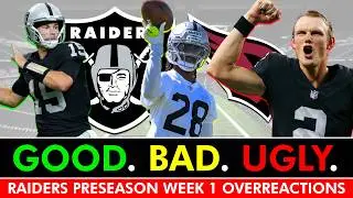 Raiders GOOD, BAD & UGLY NFL Preseason Game vs. Cardinals Ft. Fernando Mendoza & Klint Kubiak