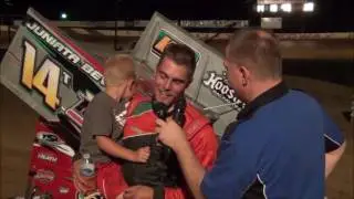 Tyler Walton in victory lane at Path Valley 8-28-16