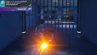 Destroy Weakened Walls or security gates / Week 0 / Fortnite Chapter 4 Season 4