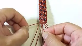 Como hacer Brazalete Egipcio con nudo festón DIY