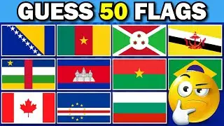 Guess 50 Flags | Country Flag Quiz Challenge🤔