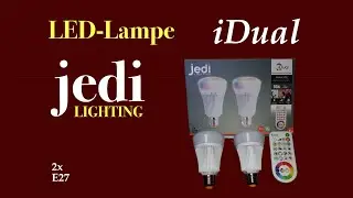 LED-Lampe Jedi Lighting iDual E27/230V 2er Pack, dimmbar, Warmton, Farbwechsler, Fernbedienung