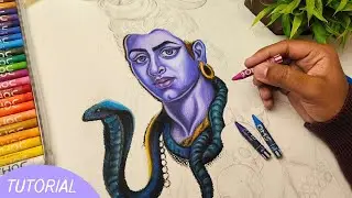 Mahadev Drawing Tutorial | How to Draw Shiva Easy Step by Step 😍