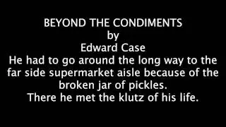 BEYOND THE CONDIMENTS, Twitter Short Story by Edward Case