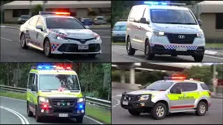 Multiple Ambulances and Police Vehicles Responding - Mini-Compilation #1 (Queensland, Australia)