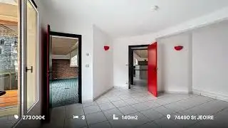 🏡 74490 &ndash; SAINT-JEOIRE &ndash; APPARTEMENT 136 m&sup2; &ndash; &Agrave; R&Eacute;NOVER &ndash; LUMINEUX &ndash; BALCON &ndash; GARAGES - CAVES