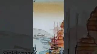 Banaras Ghat temple | बनारस घाट मंदिर | #बनारस #Banaras #drawing #painting #मंदिर #Temple #shorts