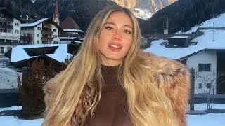 Glamorous Wag of ex-Premier League star gives fans an eyeful in see-through outfit on ski holiday