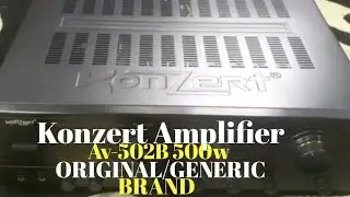 Konzert Amplifier Av502-b 500w Original/Generic Brand. How to Know/How to use.#Vlog_02