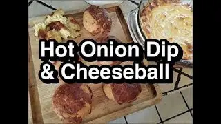 Keto Appetizer / Hot Onion Dip with Fathead Bread / Cheeseball / Easy Keto Party Food