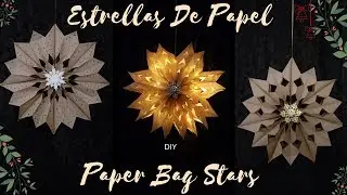 ESTRELLAS DE NAVIDAD CON BOLSAS DE PAPEL | CHRISTMAS STARS WITH PAPER BAGS 2018 | HOME DEKO CHANNEL