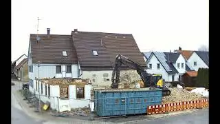 Zeitraffer Abbruch Schillerstra&szlig;e Heroldstatt 2024