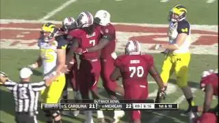 Jadeveon Clowney's huge hit and fumble recovery in slowmo