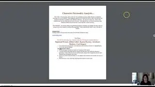 Character Personality Analysis