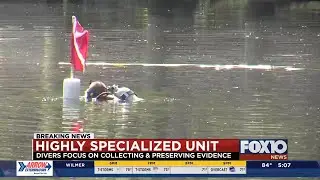 Underwater crime scene investigators help preserve submerged vehicle