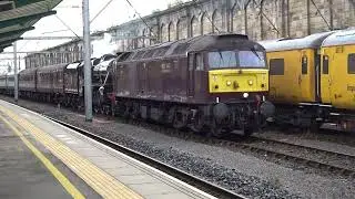 The Class 47 WCRC No.47802 & LMS 'Black Five' No.45407 with ECS Movement, was arrived at Carlisle.