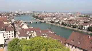 FREE travel stock footage - River Rhine, Basel